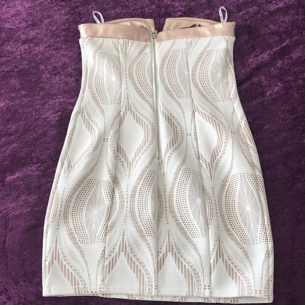 Guess dress nude rose gold strapless Size Med - Picture 5 of 7